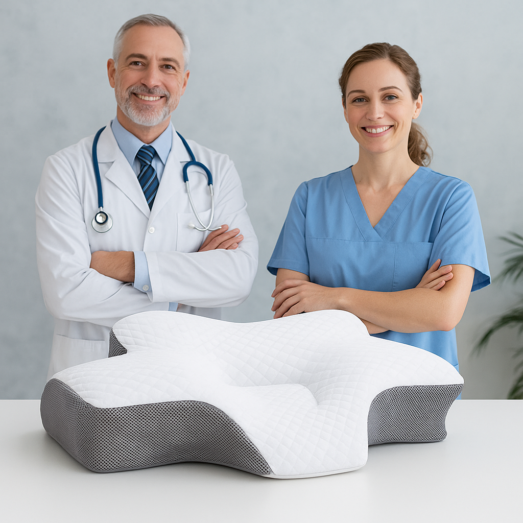 v-Comfort one כרית זיכרון ארגונומית תומכת צוואר ושכמות